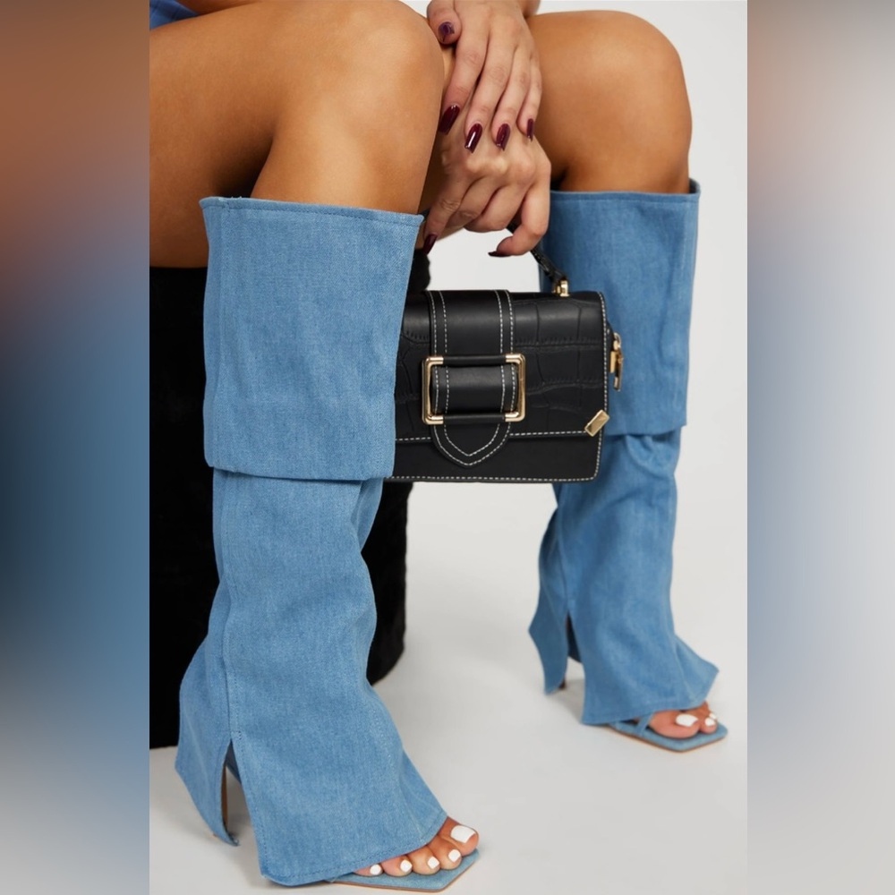 Fashion Nova Meant For Me Heeled Sandals - Blue  Women's Size 7